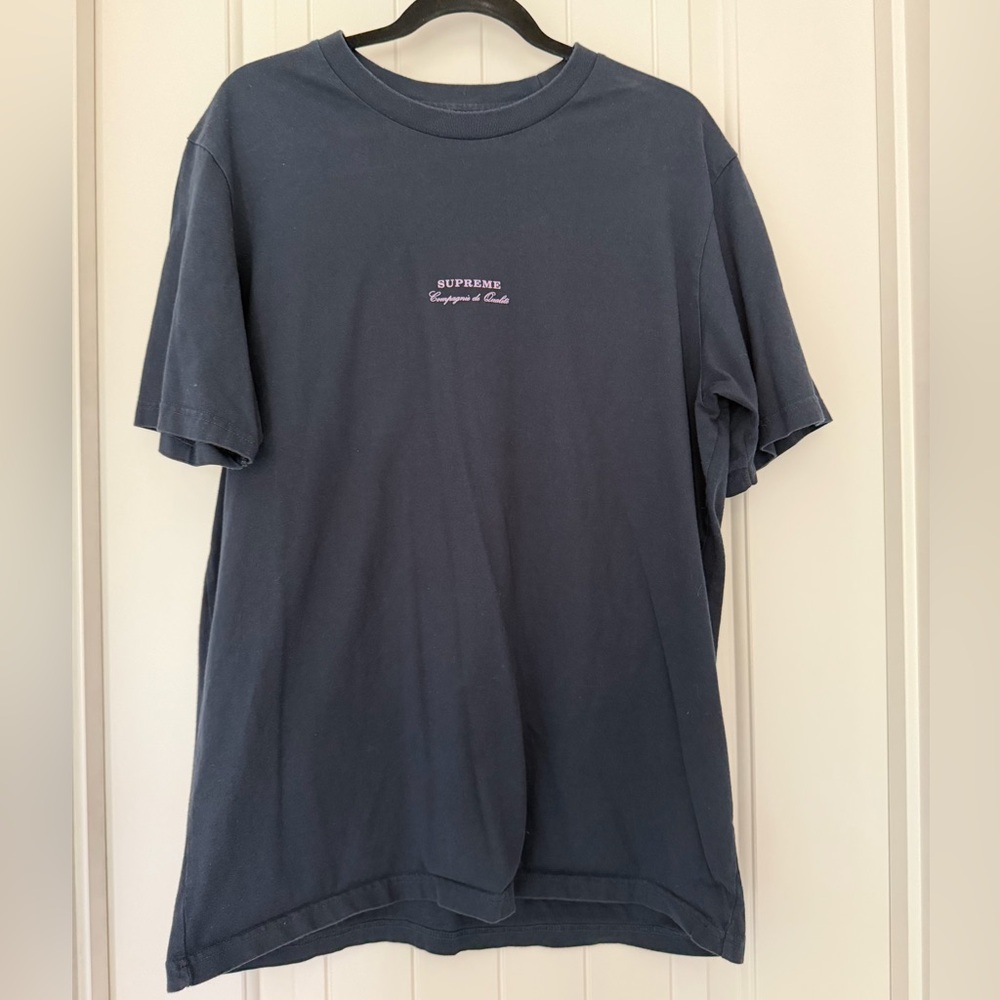 Authentic Supreme Navy Qualite T-shirt Large